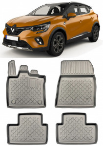 Renault Captur Set covorase auto tip tavita compatibile Renault Captur II fabricatie 01.2020 - prezent, caroserie suv accesorii pentru autoturismul tau - masina v110986