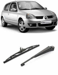 Renault Clio II Brat stergator pentru luneta spate cu lamela 280 mm, compatibil cu Renault Clio II Hatchback fabricat intre 1998-2010, calitate extra accesorii pentru autoturismul tau - masina v91971