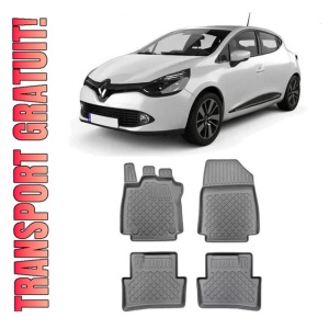 Renault Clio IV, Hatchback, Din 10.2012 - 08.2019 , Set Covorase Auto Tip Tavita Premium 3D, din cauciuc