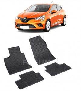 Renault Clio V, Hatchback, fabricat din 09.2019 - Prezent, set covorase auto dedicate, din cauciuc 100% Premium accesorii pentru autoturismul tau - masina v157178
