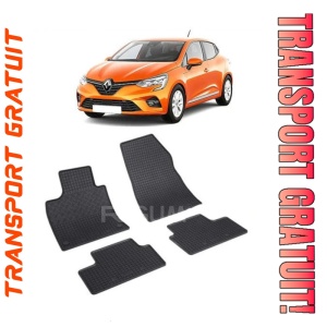 Renault Clio V, Hatchback, fabricat din 09.2019 - Prezent, set covorase auto dedicate, din cauciuc 100% Premium