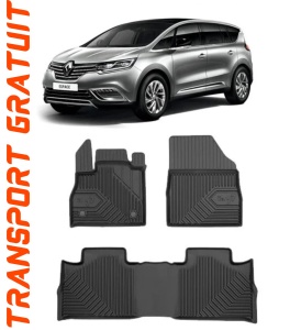 Renault Espace V Din 04.2015 - Prezent, Van , Set Covorase Auto Tip Tavita Premium 3D, din cauciuc accesorii pentru autoturismul tau - masina v168919