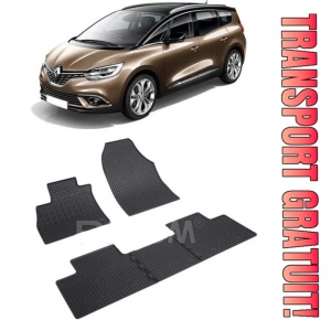 Renault Grand Scenic IV, Van, fabricat din 12.2016 - Prezent, set covorase auto dedicate, din cauciuc 100% Premium