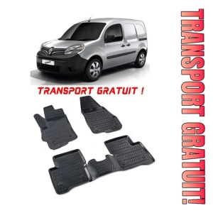 Renault Kangoo II 2007-2020 Set 4 Covorase Auto (Fata + spate ) Cauciuc Tip tavita Premium Line 3D - Transport Gratuit!