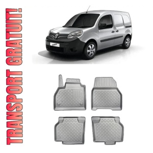 Renault Kangoo II, Van, Din 2008 - Prezent , Set Covorase Auto Tip Tavita Premium 3D, din cauciuc