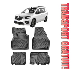 Renault Kangoo III 2007-2014 Set 4 covorase auto din cauciuc tip tavita premium line 3D
