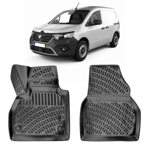 Renault Kangoo III 2020-Prezent Set 2 Covorase Auto (Fata) Cauciuc Tip tavita Premium Line 3D - Transport Gratuit! accesorii pentru autoturismul tau - masina v48415