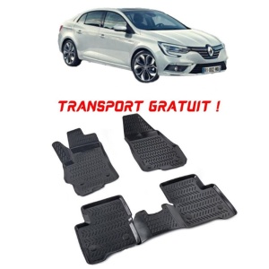 Renault Megane 4 Sedan 2016- Set 4 covorase auto din cauciuc tip tavita premium line 3D - Transport Gratuit! accesorii pentru autoturismul tau - masina v48384