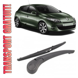 Renault Megane III Brat stergator pentru luneta spate cu lamela 370 mm, compatibil cu Renault Megane III Hatchback fabricat intre 2009-2016, calitate extra