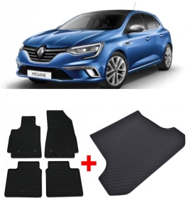 Renault Megane Set Covorase + tavita portbagaj auto Renault Megane III fabricatie 11.2008 - 12.2015, caroserie hatchback - Img 2