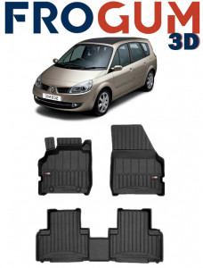 Renault Scenic II Din 06.2003 - 05.2009, Van , Set Covorase Auto Tip Tavita Premium 3D, din cauciuc accesorii pentru autoturismul tau - masina v161544