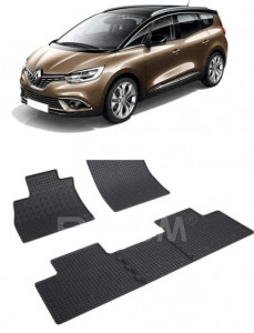 Renault Scenic IV, Van, fabricat din 12.2016 - Prezent, set covorase auto dedicate, din cauciuc 100% Premium accesorii pentru autoturismul tau - masina v155167