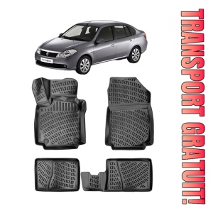 Renault Symbol II 2008-2013 Set 4 covorase auto din cauciuc tip tavita premium line 3D