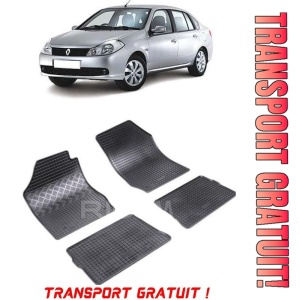 Renault Symbol II, Sedan, fabricat din 2008 - 2012, set covorase auto dedicate, din cauciuc 100% Premium - Transport Gratuit