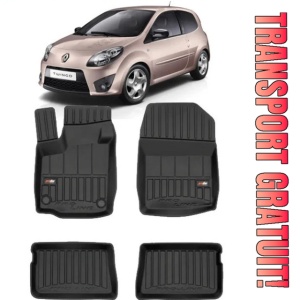 Renault Twingo II Din 06.2007 - 07.2014, Hatchback , Set Covorase Auto Tip Tavita Premium 3D, din cauciuc
