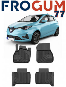 Renault Zoe Din 06.2019 - Prezent, Hatchback , Set Covorase Auto Tip Tavita Premium 3D, din cauciuc accesorii pentru autoturismul tau - masina v169294