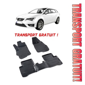 Seat Leon III 2012-2020 Set 4 covorase auto din cauciuc tip tavita premium line 3D - Transport Gratuit!
