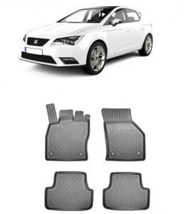Seat Leon III 5F, Hatchback, Din 11.2012 - 02.2020 , Set Covorase Auto Tip Tavita Premium 3D, din cauciuc accesorii pentru autoturismul tau - masina v172353