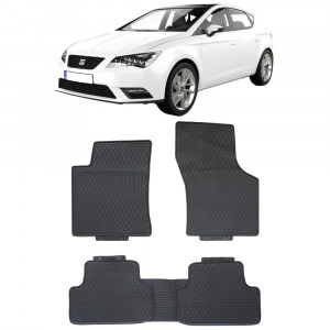 Seat Leon Mk3 (2012-2020) Set 5 covorase auto cauciuc Exclusive Line accesorii pentru autoturismul tau - masina v237767