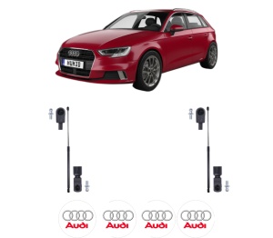 Set 2 amortizoare portbagaj haion AUDI A3 Sportback (8YA, 8YF) din 2019-2024, 2 bucati, KROSNO, 4 stickere auto AUDI v67