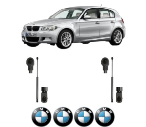 Set 2 amortizoare portbagaj haion BMW Seria 1 (E81) din 2006-2012, 2 bucati, MAGNUM TECHNOLOGY, 4 stickere auto BMW Seria v4447