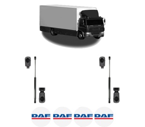 Set 2 amortizoare portbagaj haion DAF CF 65 din 2001-2013, 2 bucati, MAGNUM TECHNOLOGY, 4 stickere auto DAF v3547