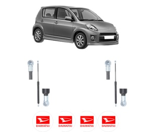 Set 2 amortizoare portbagaj haion DAIHATSU SIRION (M3_) din 2005-2013, 2 bucati, KROSNO, 4 stickere auto DAIHATSU v5527