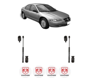 Set 2 amortizoare portbagaj haion DODGE STRATUS din 2001-2005, 2 bucati, KROSNO, 4 stickere auto DODGE v1147