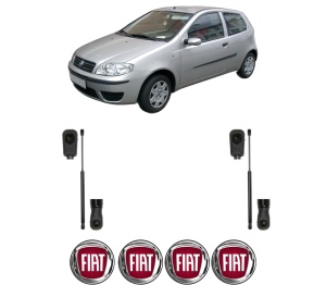Set 2 amortizoare portbagaj haion FIAT PUNTO Hatchback Van (188_) din 2000-2010, 2 bucati, MAGNUM TECHNOLOGY, 4 stickere auto FIAT v3132