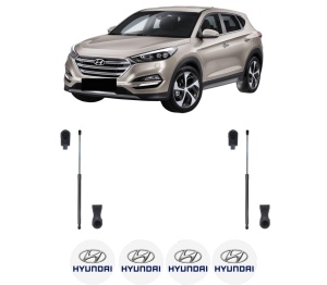 Set 2 amortizoare portbagaj haion HYUNDAI TUCSON SUV Van (TLE) din 2015-2020, 2 bucati, KROSNO, 4 stickere auto HYUNDAI v552