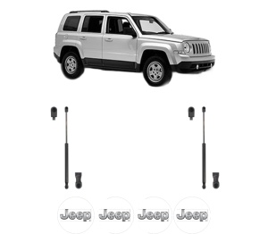 Set 2 amortizoare portbagaj haion JEEP PATRIOT (MK74) din 2007-2017, 2 bucati, KROSNO, 4 stickere auto JEEP v2232
