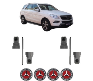 Set 2 amortizoare portbagaj haion MERCEDES-BENZ M-CLASS (W166) din 2011-2015, 2 bucati, MAGNUM TECHNOLOGY, 4 stickere auto MERCEDES-BENZ v3487