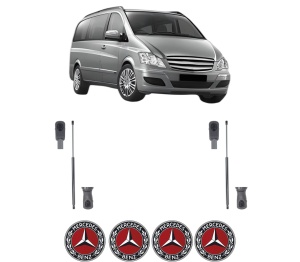 Set 2 amortizoare portbagaj haion MERCEDES-BENZ VIANO (W639) din 2003-2010, 2 bucati, MAGNUM TECHNOLOGY, 4 stickere auto MERCEDES-BENZ v4987