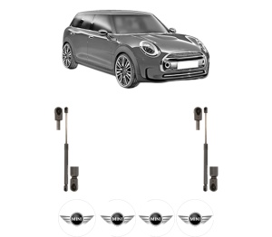 Set 2 amortizoare portbagaj haion MINI CLUBMAN (R55) din 2007-2014, 2 bucati, KROSNO, 4 stickere auto MINI v2467