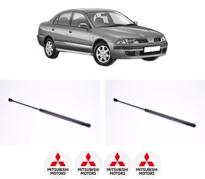 Set 2 amortizoare portbagaj haion MITSUBISHI CARISMA Saloon (DA_) din 1996-2006, 2 bucati, KROSNO, 4 stickere auto MITSUBISHI v5767