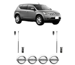 Set 2 amortizoare portbagaj haion NISSAN MURANO I (Z50) din 2003-2008, 2 bucati, KROSNO, 4 stickere auto NISSAN v1207