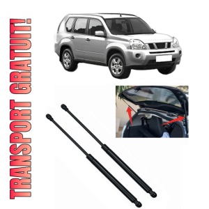 Set 2 amortizoare portbagaj haion NISSAN X-TRAIL II (T31) din 2007-2014, 2 bucati, MAGNUM TECHNOLOGY, 4 stickere auto NISSAN