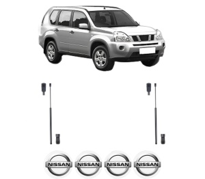 Set 2 amortizoare portbagaj haion NISSAN X-TRAIL II (T31) din 2007-2014, 2 bucati, MAGNUM TECHNOLOGY, 4 stickere auto NISSAN v3847