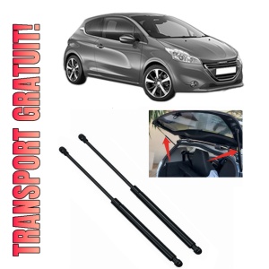 Set 2 amortizoare portbagaj haion PEUGEOT 208 I (CA_, CC_) din 2012-2019, 2 bucati, KROSNO, 4 stickere auto PEUGEOT