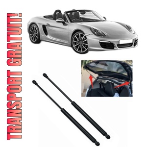 Set 2 amortizoare portbagaj haion PORSCHE BOXSTER (981) din 2012-2016, 2 bucati, KROSNO, 4 stickere auto PORSCHE