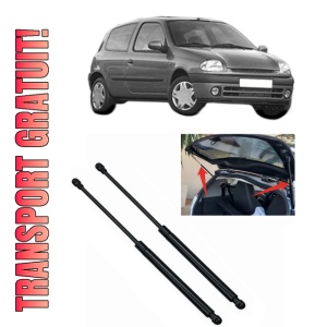 Set 2 amortizoare portbagaj haion RENAULT CLIO II (BB_, CB_) din 1998-2016, 2 bucati, KROSNO, 4 stickere auto RENAULT