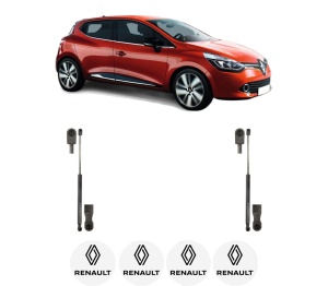Set 2 amortizoare portbagaj haion RENAULT CLIO IV Grandtour (KH_) din 2012-2021, 2 bucati, KROSNO, 4 stickere auto RENAULT v2112