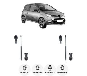 Set 2 amortizoare portbagaj haion RENAULT TWINGO II (CN0_) din 2007-2014, 2 bucati, MAGNUM TECHNOLOGY, 4 stickere auto RENAULT v6787