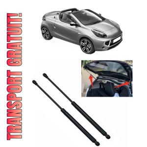 Set 2 amortizoare portbagaj haion RENAULT WIND (E4M_) din 2010-2011, 2 bucati, KROSNO, 4 stickere auto RENAULT