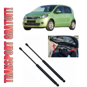Set 2 amortizoare portbagaj haion SKODA CITIGO (NF1) din 2011-2019, 2 bucati, KROSNO, 4 stickere auto SKODA