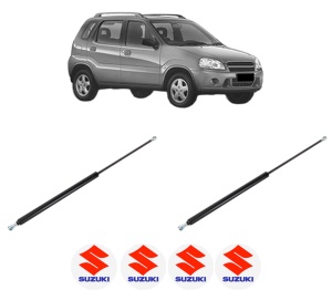 Set 2 amortizoare portbagaj haion SUZUKI IGNIS I (FH) din 2003-2005, 2 bucati, KROSNO, 4 stickere auto SUZUKI v4867