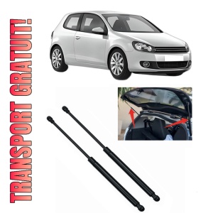 Set 2 amortizoare portbagaj haion Volkswagen GOLF VI (5K1) din 2008-2013, 2 bucati, MAGNUM TECHNOLOGY, 4 stickere auto Volkswagen