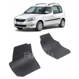 Set 2 covorase Skoda Fabia Ii 2M 2007-2015, din cauciuc 100%, compatibile cu autoturismul SKODA Fabia v3526
