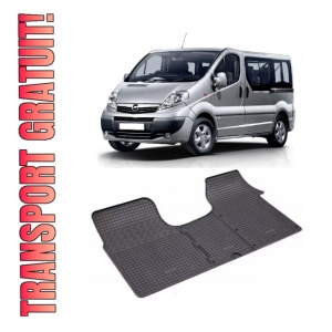 Set 3 covorase Opel Vivaro 3M 2002-2014, din cauciuc 100%, compatibile cu autoturismul OPEL Vivaro