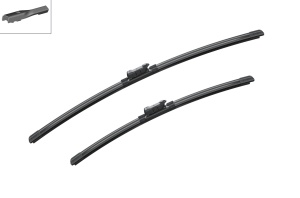 Set 3 stergatoare AUDI Q2 (GAB, GAG) din 2016 - 2020, pentru parbriz si luneta fata si spate auto, Bosch Aerotwin, din cauciuc siliconat rezistent, 4 Stickere Auto AUDI v6034